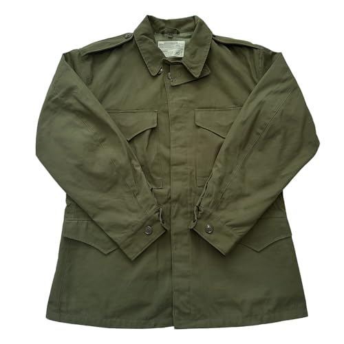 M43 Field Jacket with Cap WW2 M1943 Uniform Vintage Men Olive Cotton Cargo Jackets WWII US M-1943 Trench Coat OD