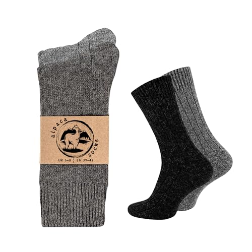 Chaussettes thermiques anti pieds froids en laine d'alpaga pour l'hiver