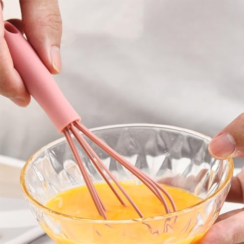 Batidor de silicona de 6 pulgadas y mango corto, pack de 16 piezas para repostería casera 4