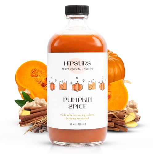 HipStirs Pumpkin Spice Syrup for Cocktails, Made with Natural Ingredients