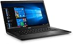Dell Latitude 7480 14in FHD i5-6300U 16GB 256GB SSD Clavier rétroéclairé Webcam noir (Renewed)