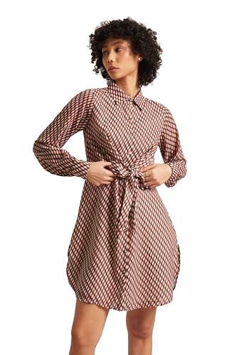 Image of Zaccai Women's Georgette Geometric Button Down Dress