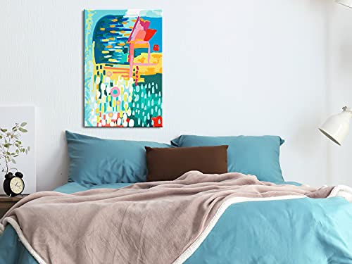 murando - Malen nach Zahlen Abstrakt bunt 40x60 cm Malset mit Holzrahmen auf Leinwand für Erwachsene Kinder Gemälde… – Bild 3