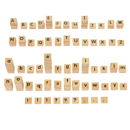Fichas de letras de madera en caja de 250 piezas miniatura 4