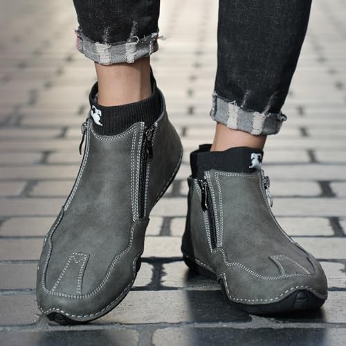 Men's Suede Desert Chukka Boots Fashion Casual Round Toe Platform Boots Fashion Men's Boots4