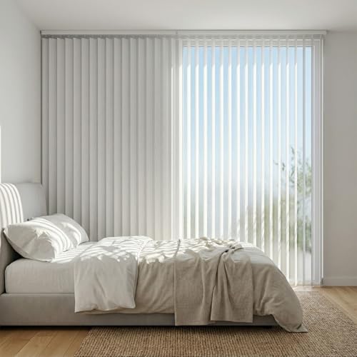 Genérico Estores Verticales Persianas Verticales Blackout Cortina Lamas Vertical Control de Luz Cortina de Protección Solar y Privacidad para Ventanas Interior Dormitorios(80cmW x 140cmH)