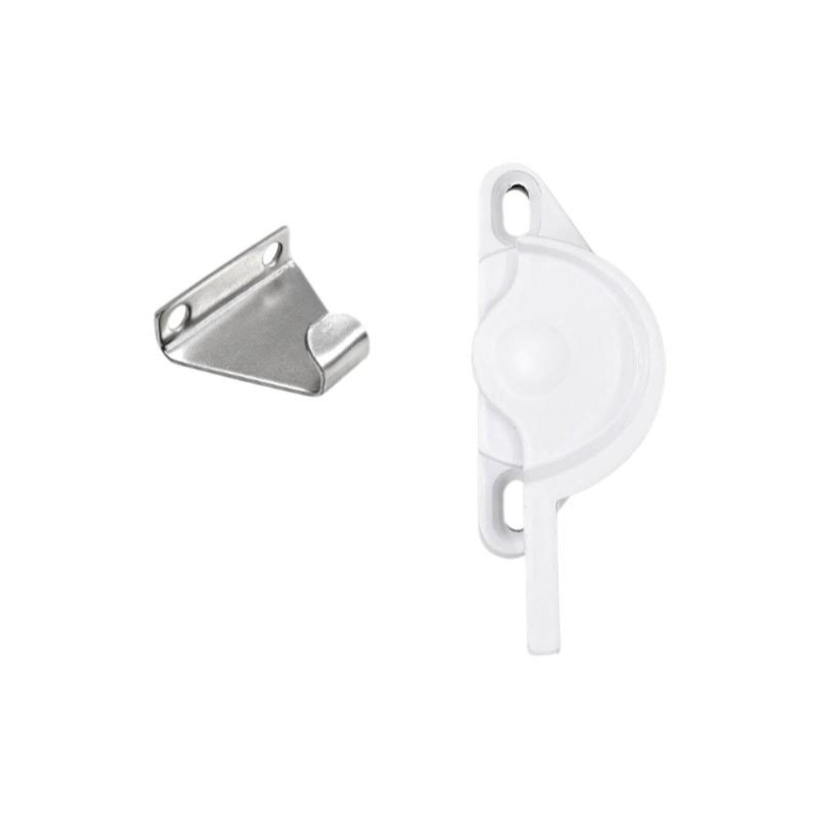 Sliding Pane Lock Aluminum Alloy Security Lock Adjustable No-Drill Installation Suitable for Home & Office White Right+#1 Hook-image-9