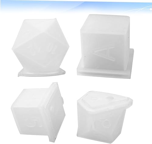 Miniatura 4 de VILLCASE 4 moldes para colgantes de joyería, molde de cuentas de silicona, bricolaje para hacer dados personalizados, molde de fundición de joyas,