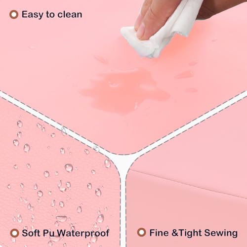 Image of little dove 4-Piece Set Climbing Toys for Toddlers 1-3, Baby Foam Climbing Blocks for Toddlers, Soft Play Toddler Climbing Toys Indoor for Crawling Climbing and Sliding, Foam Play Gym, Pink & White