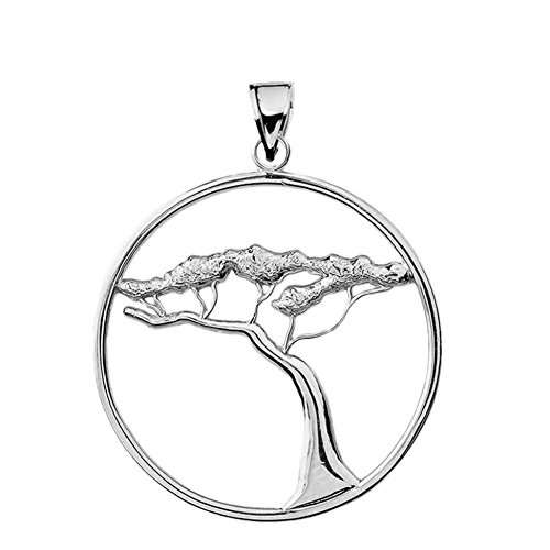 Unique Sterling Silver Japanese Bonsai Tree Pendant