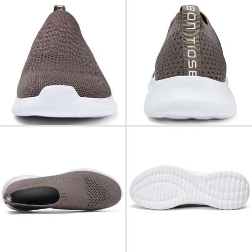 Image of TIOSEBON Men's Slip On Walking Shoes Arch Support Knit Mesh Lightweight Casual Comfortable Gym Workout Running Tennis Travel Standing Sneakers