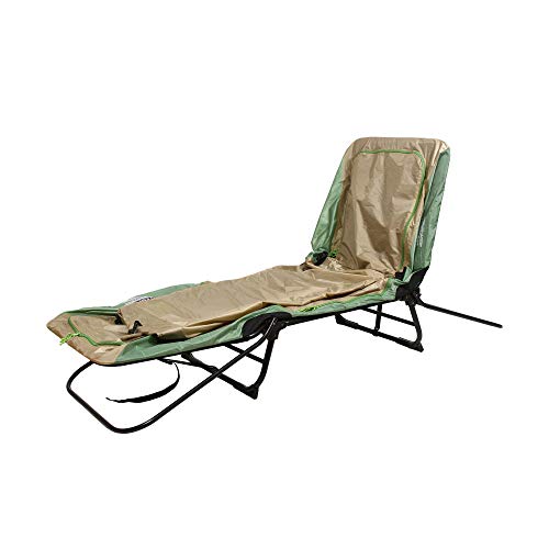 Kamp-Rite Original Tent Cot Outdoor Folding Personal Individual Camping and Hiking Bed for 1 Person, Green and Tan - Thumbnail 7