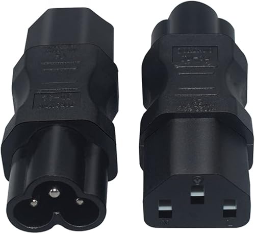 Miniatura 3 de Adaptador C6 a C13 Compatible con laptops, impresoras, monitores Convertidor de corriente CA de 10 A 250 V