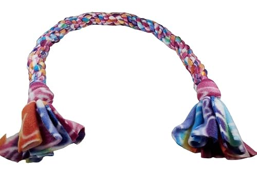 Dog Puppy Tug Of War Pull Toy Rope Play Durable Interactive Entertaining Heavy Duty Fleece Round Square Braid Rainbow #TOP10