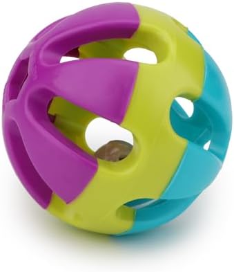 Bell Bird Toys Safe for Birds - What You Need to Know Before Buying 8 Hypeety Pet Parrot Toy Plastic Colorful Birds Ball with One Bell for Budgie African Grey Cockatoo Cockatiel Sun Conures Rabbit Cat 1PC Color Random