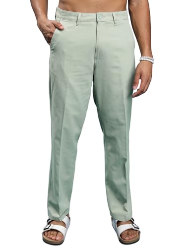 Image of Highlander Men's Ankle-Length Straight Fit Trousers | Modern Style & Comfort | Perfect for Casual & Formal Wear | Trouser for Men | Men Trousers | Trousers for Man | Pants for Man