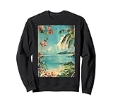 Photo Gallery vintage hawaii art rilassante spiaggia onde estate felpa Photo Gallery vintage hawaii art rilassante spiaggia onde estate felpa