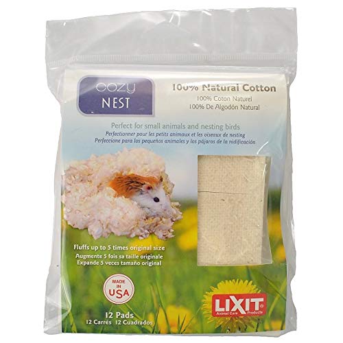 Lixit LX00610 Cozy Cotton Nesting Pad CN12-12 Piece