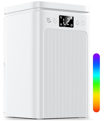 Dehumidifiers for Home Dehumidifier for Bedroom with 2.2L/77oz Water Tank Smart Defrost Auto-Off Quiet Small Dehumidifier for Bathroom Touch Control Dehumidifiers for Drying Clothes RV (Milky White)