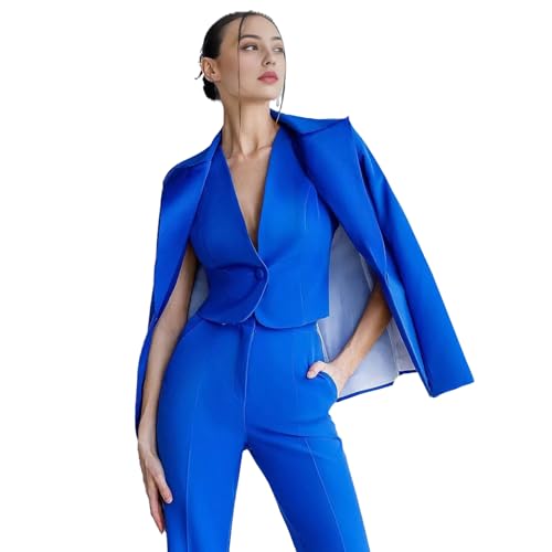 TIANMEI 3 Pieces Women Suits Peak Lapel Business Tuxedo for Women Single Breast Work Lady Outfits Slim Fit Blazer Vest Pants3