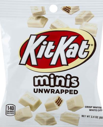 Hershey (1) Bag Kit Kat Minis Unwrapped - Crisp Wafers in White Creme Candy Pieces - Net Wt. 2.4 oz