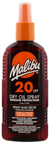 Malibu Sun SPF 20 Non-Greasy Dry Oil Spray for Tanning 200ml