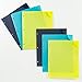 Avery Corner Lock Plastic Folders, 3-Hole Punched Plastic Sleeves, 20-Sheet Capacity, 3 Assorted Colors (2 ea.), 6 Folders (72260)