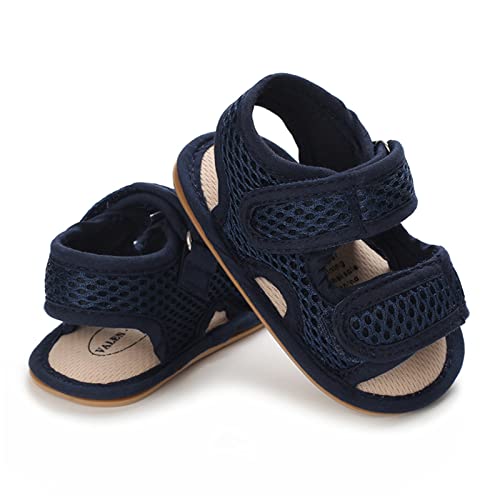 Image of RVROVIC Baby Boys Girls Sandals Premium Infant Summer Outdoor Shoes PU Lightweight Soft Anti-Slip Sole Toddler Prewalker