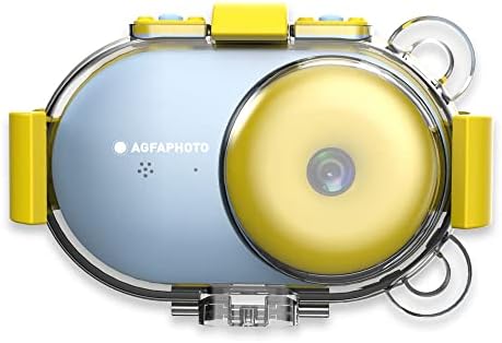 Cámara fotográfica AgfaPhoto, Resistente al Agua, para niños, Incl. MSD8GB Azul