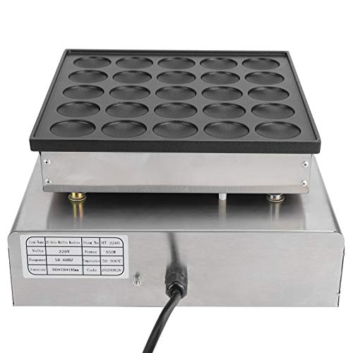 Máquina de muffin, 25 furos 950W elétrica de aquecimento rápido máquina de waffle muffin panqueca ap