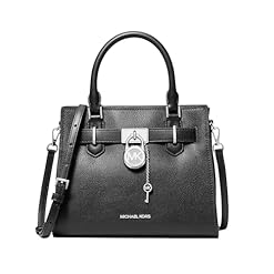 Michael Kors Hamilton Kleine Leder-Satchel Schwarz