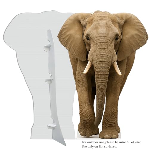 Image of Elephant 2FT Life Size Cardboard Cutout - A Fun Animal Standup for Photo Booths, Birthday Parties, and Events