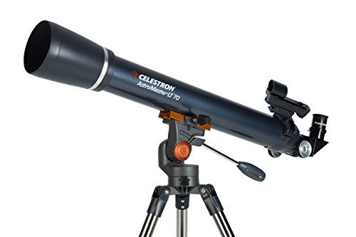 Celestron – AstroMaster LT 70AZ Telescope –Refractor Telescope – Fully-Coated Glass Optics – Adjustable-Height Tripod – Bonus Astronomy Software Package