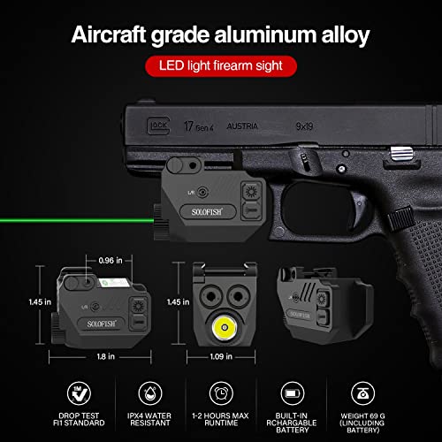 Solofish Pistol Laser Light Combo Green Blue Laser Beams for Guns with