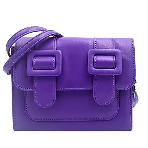 Crossbody Bags For Women, Leather Wallet For Women, Small Purses Square Sling Bag For Girl, Women's Crossbody Handbags With Chain Strap - Purple #TOP1