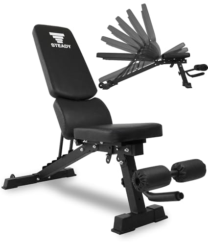 STEADY トレーニングベンチ ベンチプレス ローマンチェアとダンベル付き Amazon.co.jp: STEADY: ホームジム / トレーニングベンチ