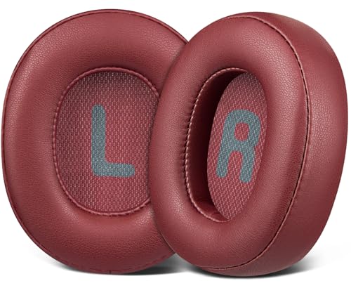 Image of SOULWIT Earpads Replacement for JBL Tune 700BT, 710BT, 720BT, 750BTNC, 760NC, 770NC Wireless Over-Ear Headphones, Ear Pads Cushions with Soft Protein Leather and High-Density Foam - Burgundy