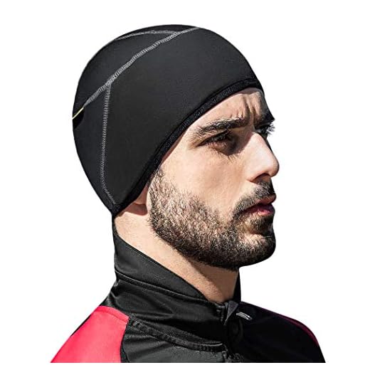 Santic Cycling Skull Cap Helmet Liner Bicycle Hat Thermal Fleece Windproof