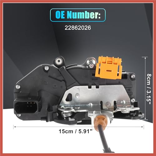 Image of ACROPIX Front Left Driver Side Power Door Lock Actuator Motor with Cable for Chevrolet Silverado 1500 2500 3500 2010-2013 for GMC Sierra Door Latch Actuator No.22862026 Black Car Parts