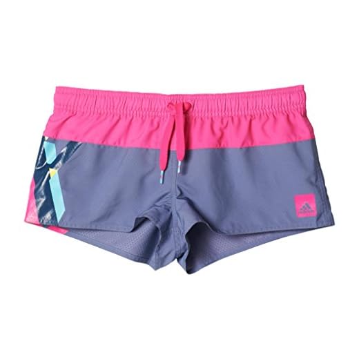 adidas Damen Badeshorts BGII AOP SH, Lila/Rosa, 38, 4056562020105