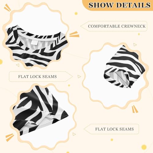 Image of Pfrewn Kids Long Sleeve Rash Guard Shirt Tiger Zebra Animal Print Swim Shirt for Boys Girls UPF 50+ Sun Protective