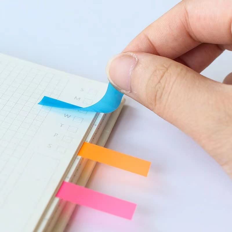 Pack of 1200 Index Stickers Tabs Self Adhesive Notes Tabs 6 Styles Page Markers Self-Adhesive Pastel Writable with Side Marker Bookmarks