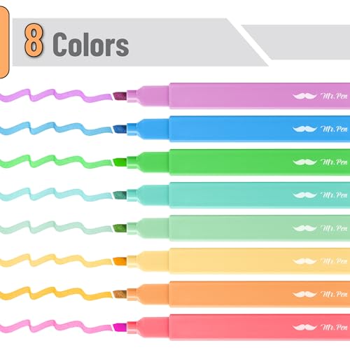 image for Mr. Pen- Aesthetic Highlighters, 8 Pack, Chisel Tip, Summer Colors, Cu