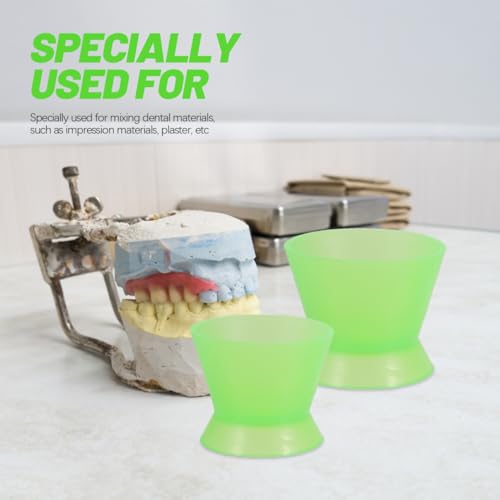 Set de 4 Tazones de Mezcla de Silicona Flexibles Verdes miniatura 3