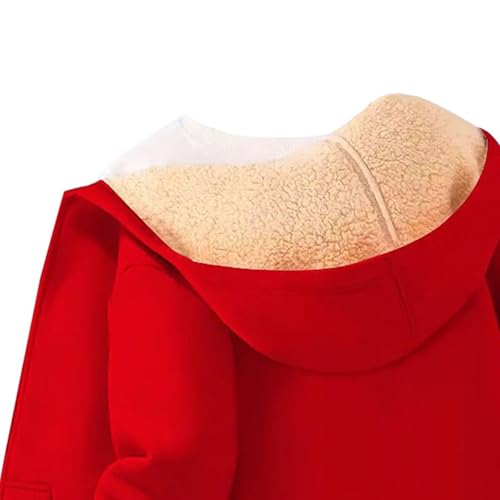 Boys Girls Fleece-Lined Jogging Set 2 Piece Zip up Thick Hoodies Sweatpants Outfits Kids Winter Padded Warm Clothes2