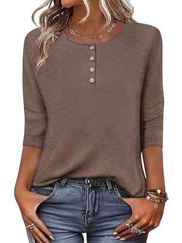 Haut à manches 3/4 pour femme Zeagoo vêtement de mi-saison chic
