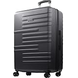 American Dreamliner 30 Inch Rolling Luggage, Hardshell Suitcase with Spinner Wheels, Black