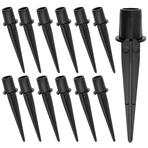 DALQUIS 12 Sets Metal Replacement Stakes for Solar Lights, Fits 3/4' Poles / 0.78' ID Solar Path...