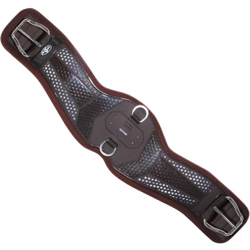 Professional S Choice Cincha Contorneada Para Caballos Contorno Duradero, Transpirable Y Ajustable Con Forro De Neopreno Ventech Disponible En 6 Tamaños Y 2 Colores 28 Pulgadas Chocolate