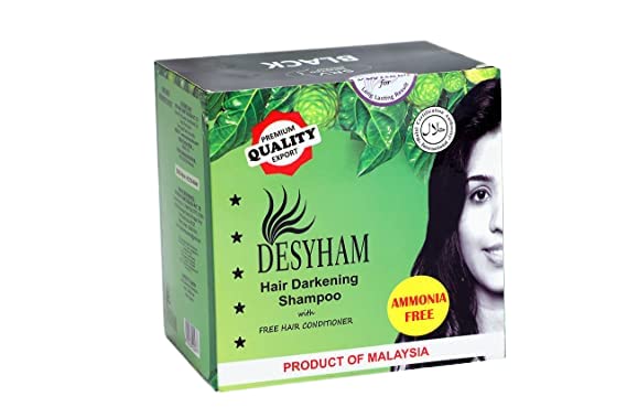 Black Hair Colour Shampoo – Easy-to-Use Hair Dye Shampoo for Men & Women | Herbal Formula | Ammonia-Free | instant hair colour | long lasting hair dye shampoo | 16ml (Black, Pack of 10)